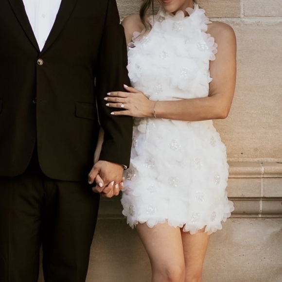 Elliatt Cherry Blossom Mini Dress in Ivory - Picture 2 of 9